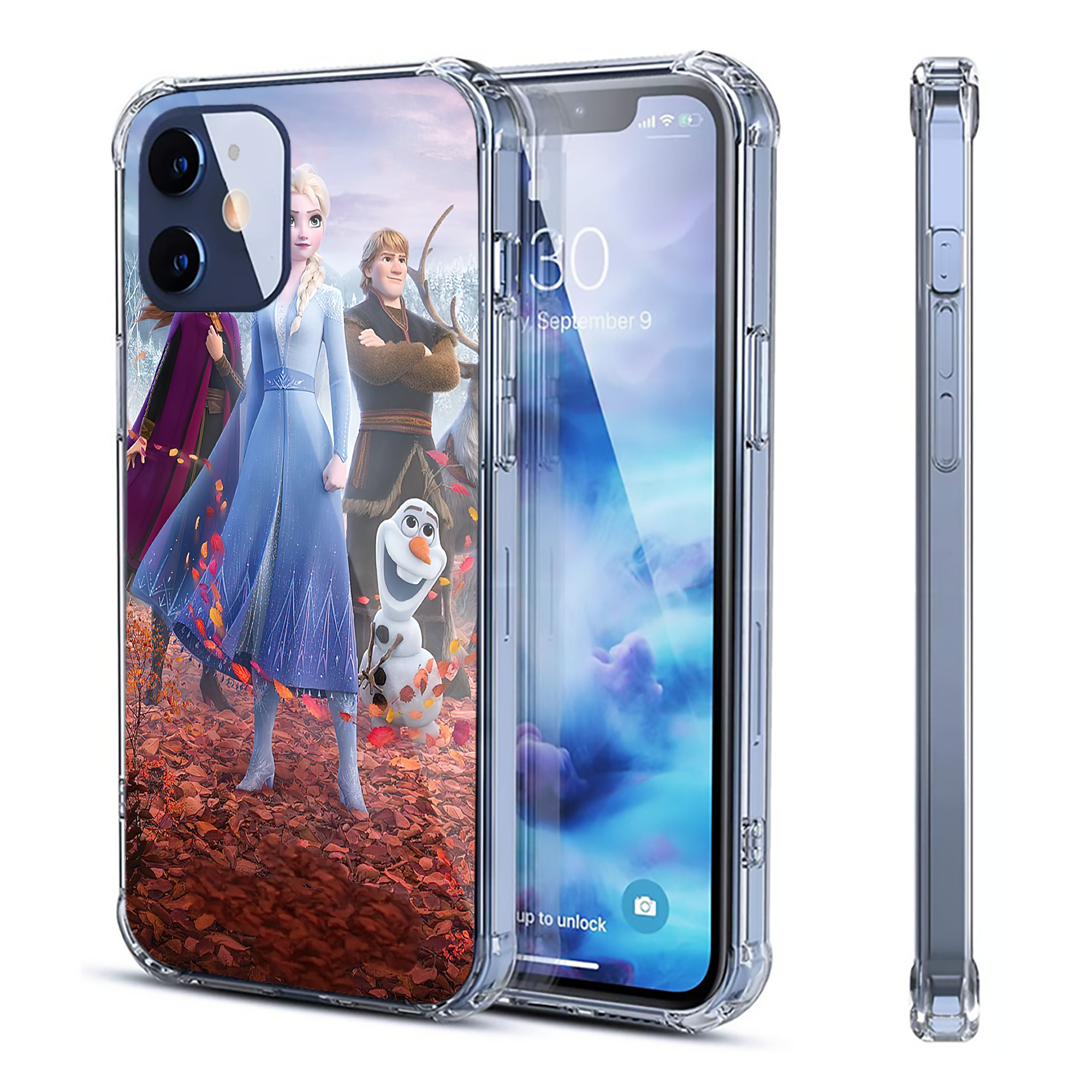 （画像用） アナと雪の女王 アンナ エルサ Frozen Anna Elsa 【iPhone 12シリーズ対応】透明スマホケース（クリアソフトケース）